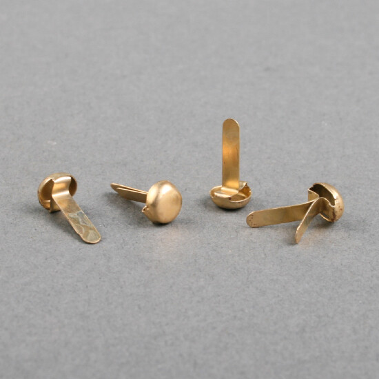 Paper fastener 14 mm brass plated, The Solution Shop
