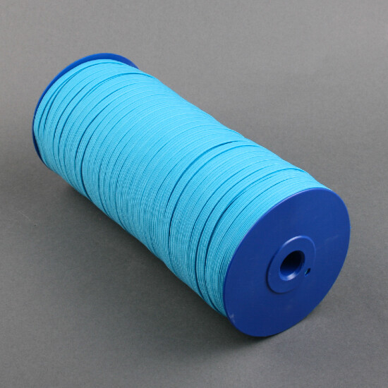 Corda elastica piatta 6 mm blu, su rotolo, The Solution Shop