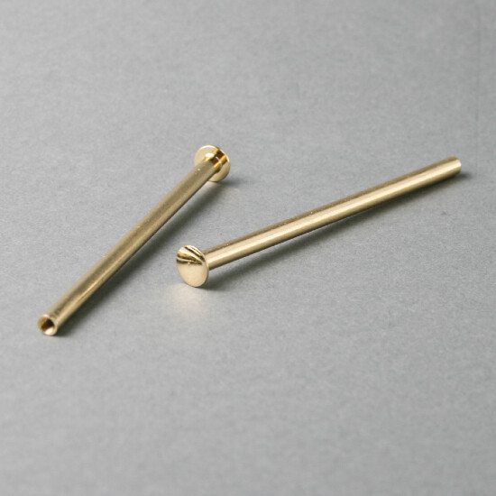 Tube M4 x 100 mm brass plated, The Solution Shop