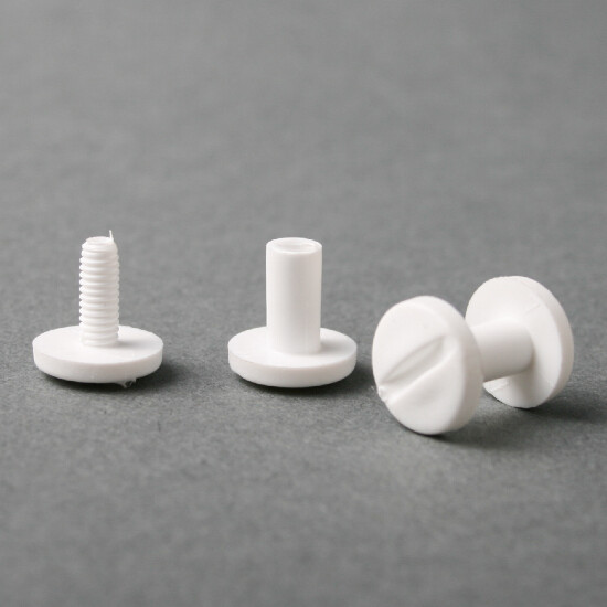 Tornillos para encuadernar plásticos 10 mm blanca, The Solution Shop