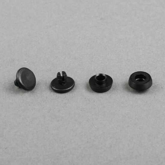 Bouton pression plastique (tube) 2,5 mm noir